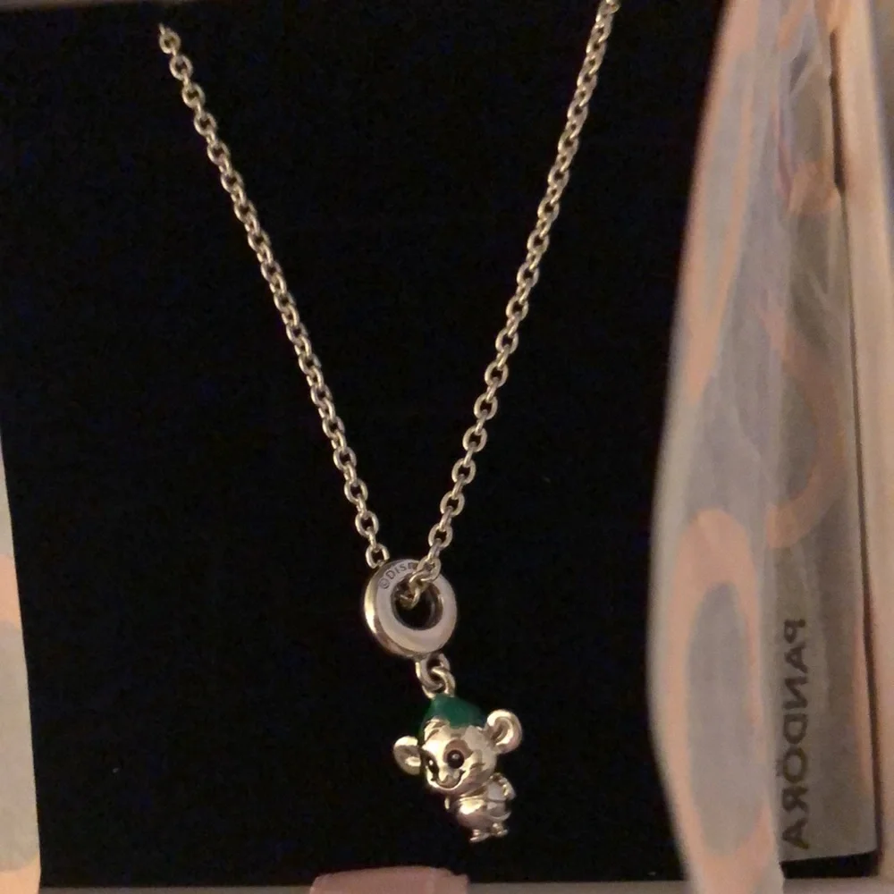 🐭 PANDORA DISNEY CINDERELLA GUS MOUSE  CHARM NECKLACE🐭 - Picture 14 of 15